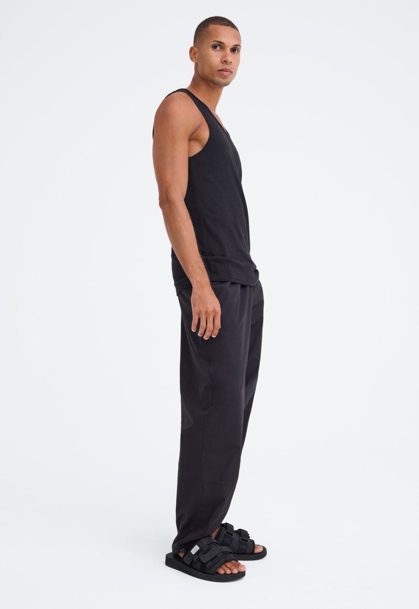 Jac + Jack Koen Ribbed Cotton Tank - Black